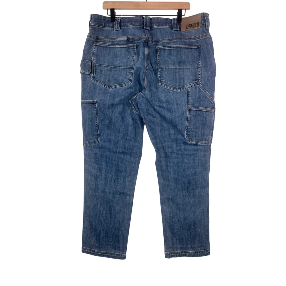 Duluth Trading Co Ballroom Double Flex Carpenter Jeans Mens‎ 38x30 Blue Denim